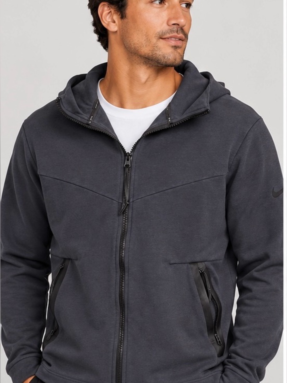 Nike Men's Charcoal Zip Hoodie Jacket Size Medium